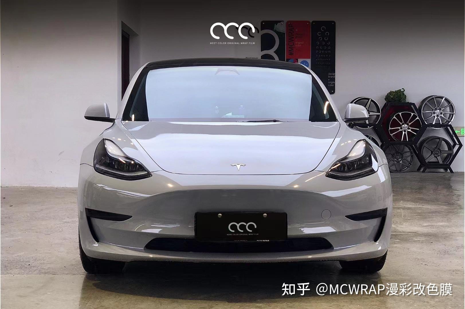 特斯拉MODEL 3漫彩改色膜亚灰，温柔色系 - 知乎