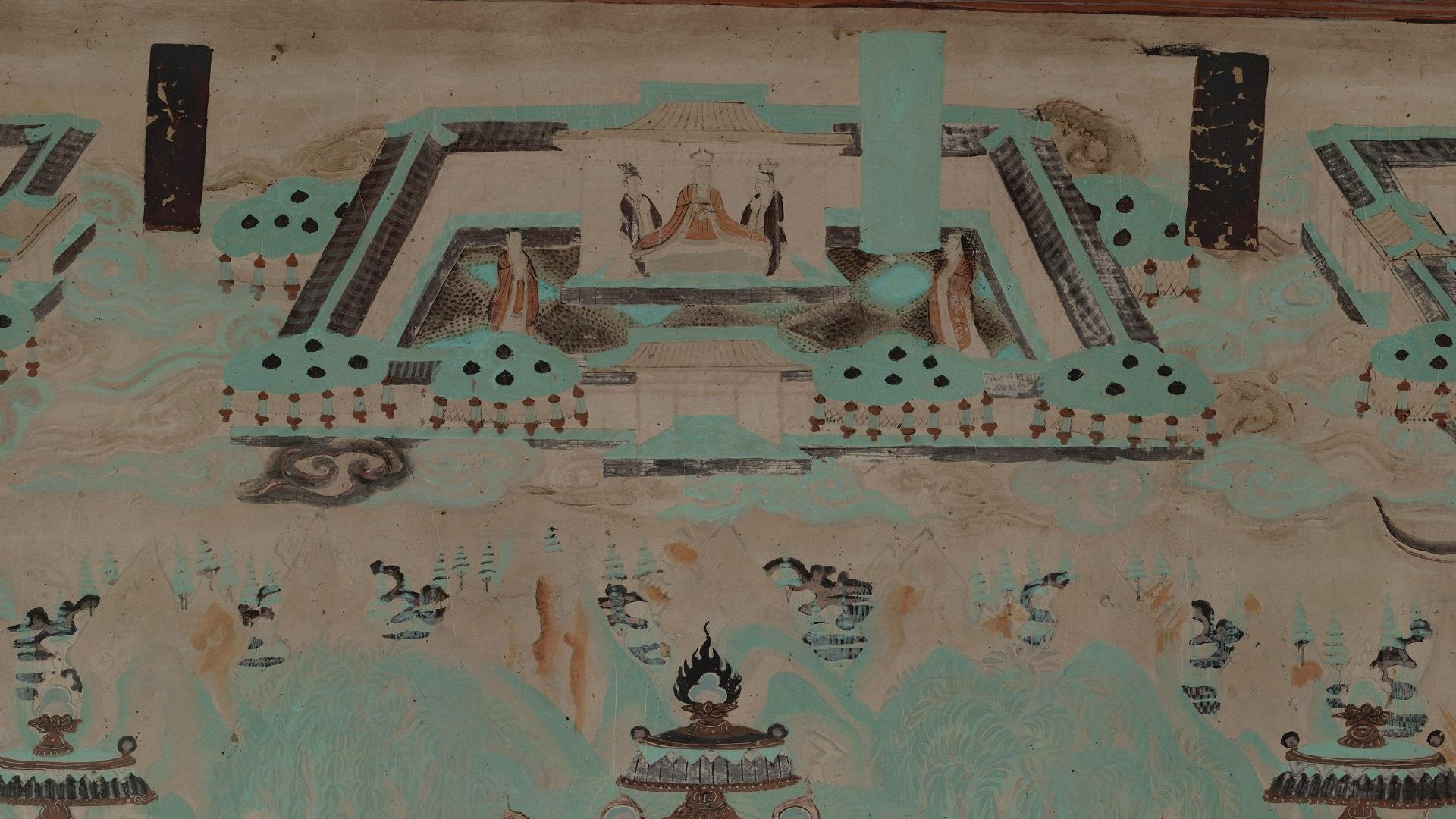 【神游千年，大美敦煌】晚唐-12窟-四壁三铺加屏风画，堂堂大观【高清大图200多幅】 - 知乎