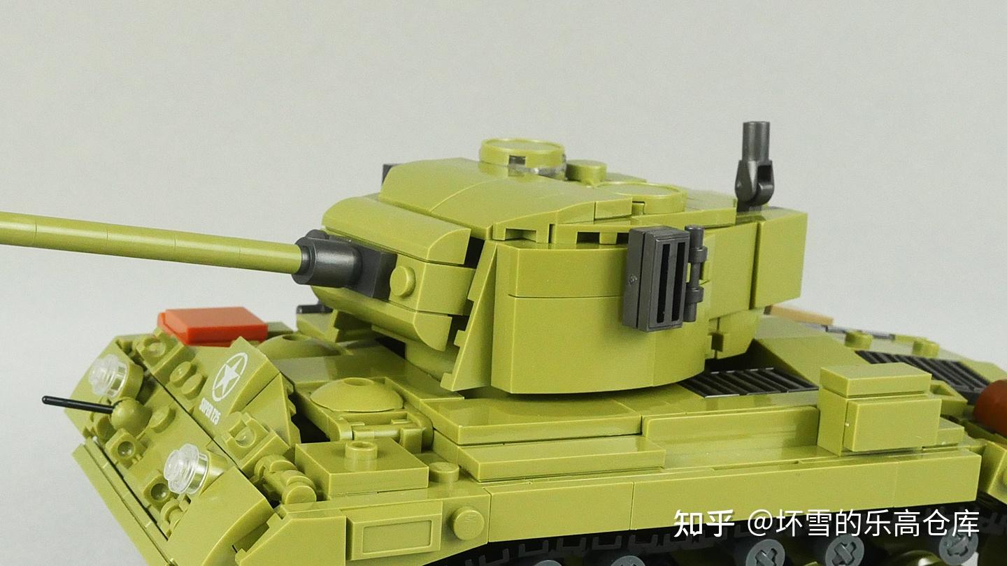 射豹勇士小鲁班积木m26潘兴二合一套件评测