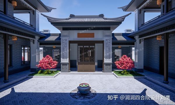 润润四合院设计刘鹰:潮汕中式三层四合院25×26.5,青砖与石材搭出别致的古朴高级感 - 知乎