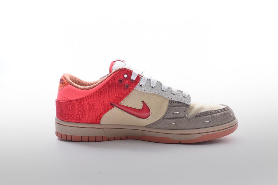 耐克鸳鸯棕蓝灰丝绸 clot x nike dunk low what the 联名低帮运动鞋