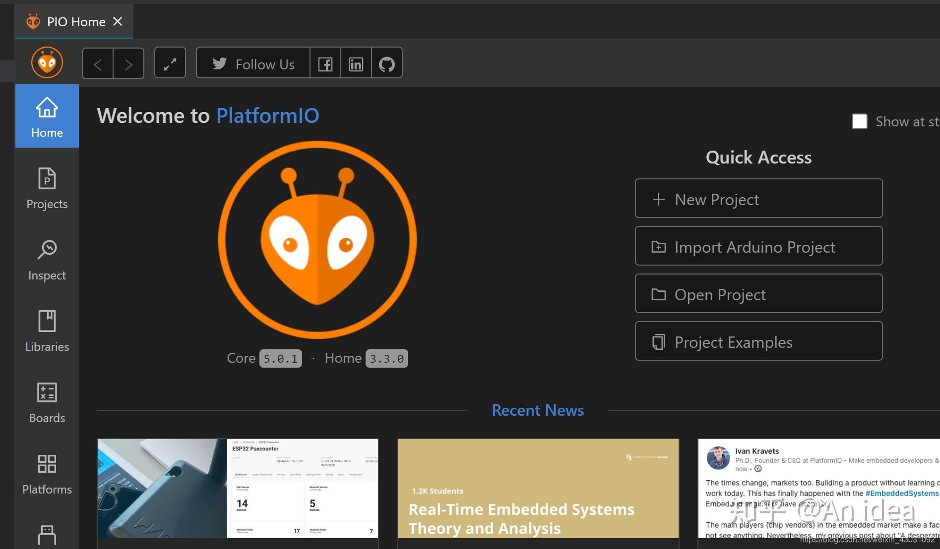  arduino platformio esp avr stm32 esp8266 