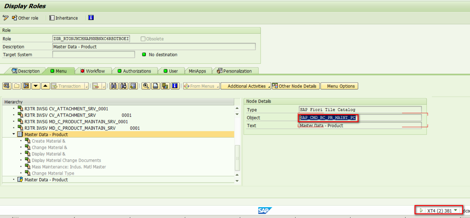 (3) create a new pfcg role via tcode pfcg in qj3/500:choose