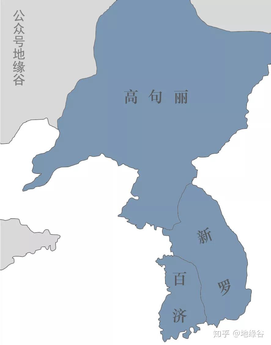 国家,并与北方的高句丽,西南的百济(扶余人融合马韩而建立)形成了半岛