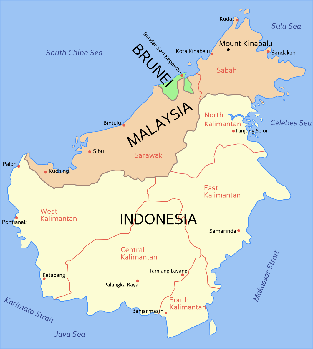 西婆罗洲地图图片