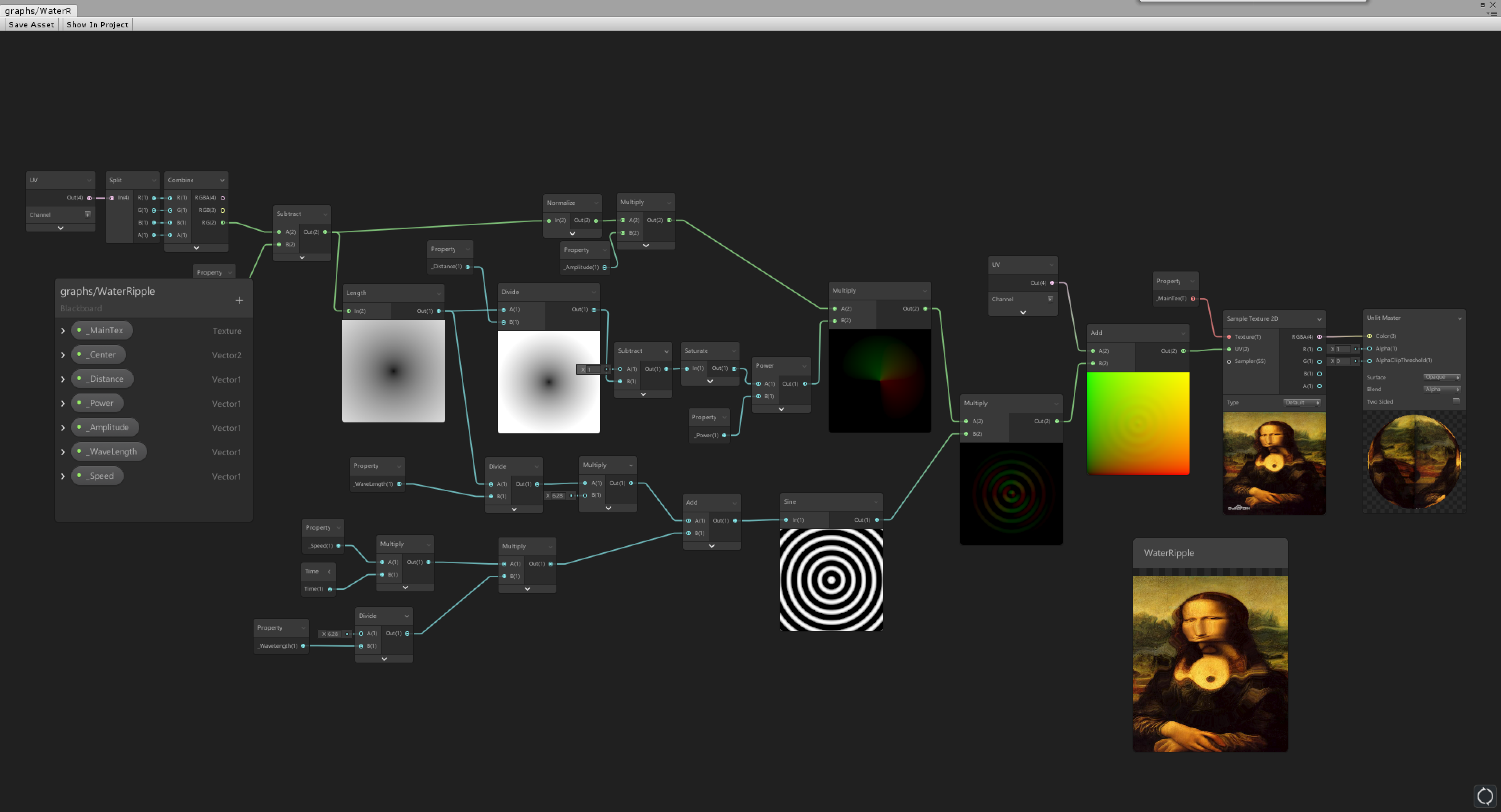 Unity2018 Shader Graph 学习笔记（八） 水波涟漪的实现 知乎