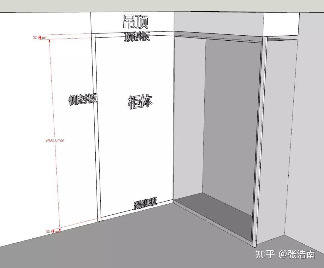 想做通顶衣柜，要2.6米，可是板材最长只有2.44米，，如何解决侧板不够长度问题？