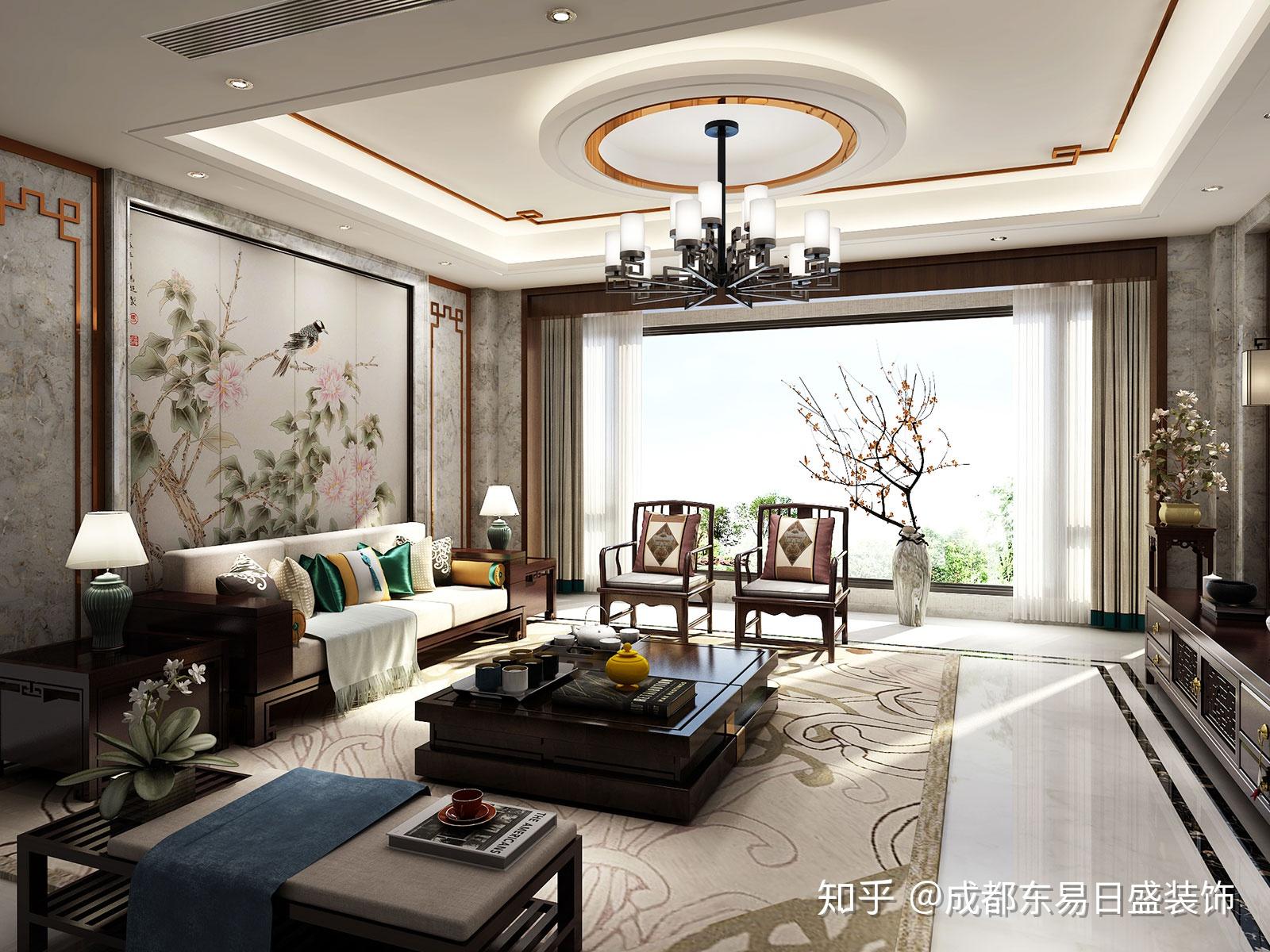 中式情节的雅致生活400㎡四合院别墅新中式风格装修效果图赏析丨成都