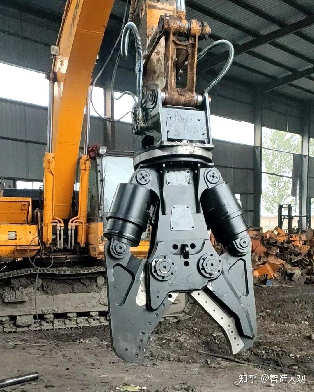 245挖机液压剪双杠剪实拍照片
