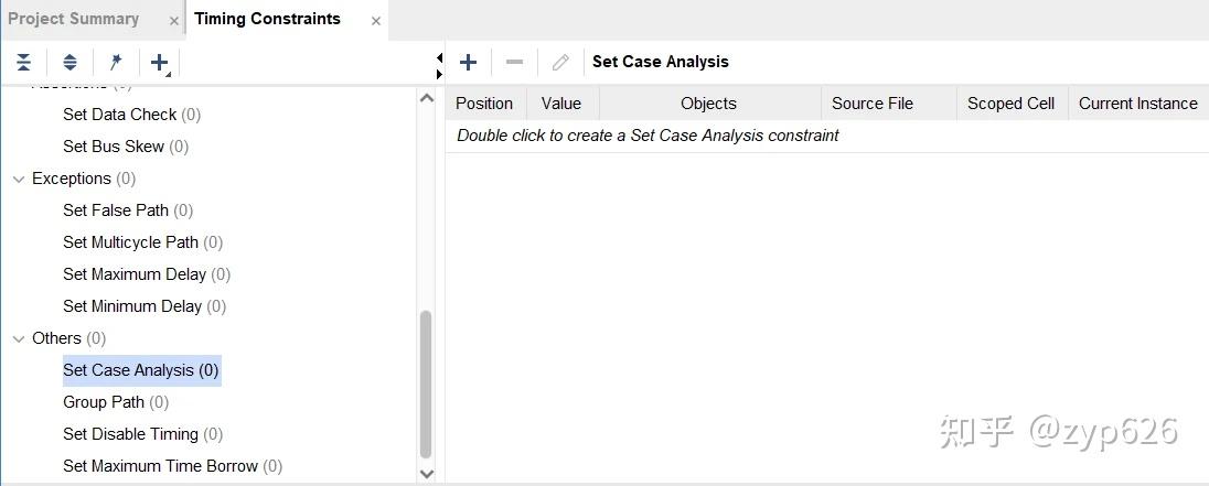 set_case_analysis synthesis