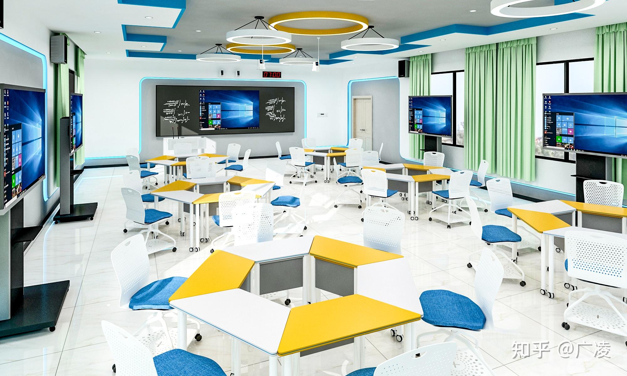 科技感满满的研讨型智慧教室认准广凌科技