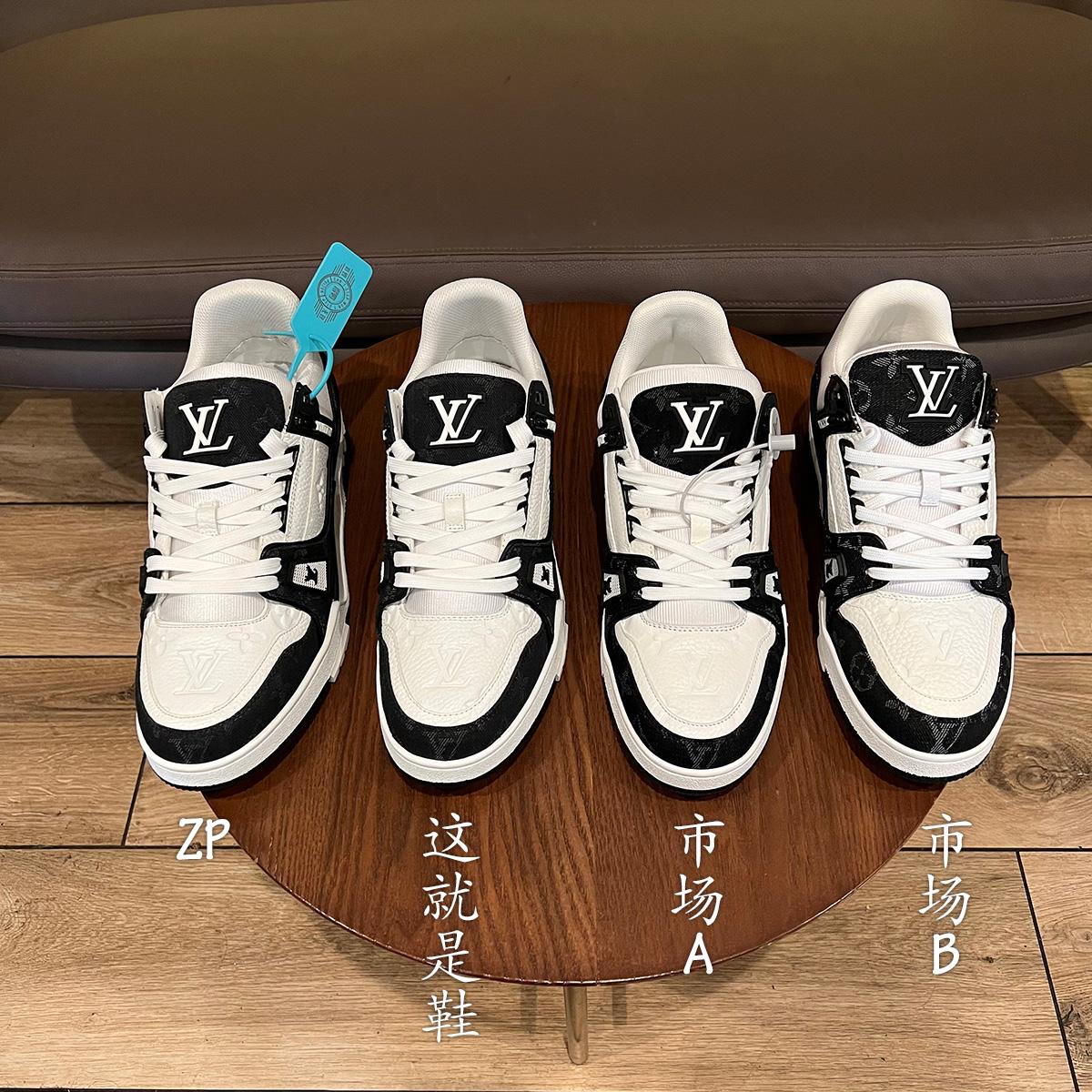 辨鞋真假第60弹:LOUIS VUITTON LV Trainer 黑牛仔之真假对比 - 知乎