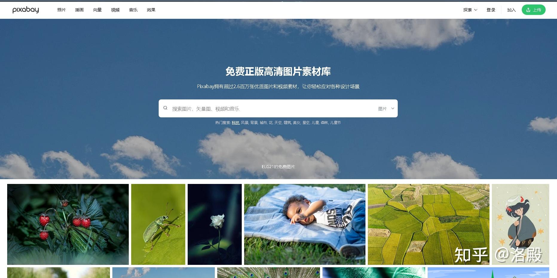 网站:https://pixabay.com/zh