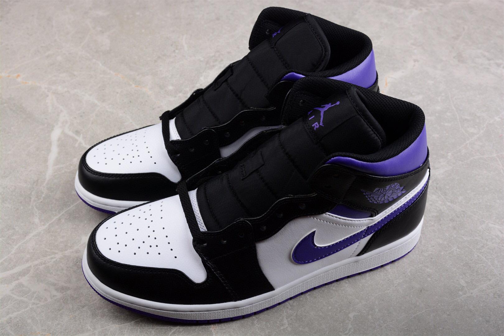 传统拼色的经典风格,用黑白紫配色向aj的持久力和影响力致敬.