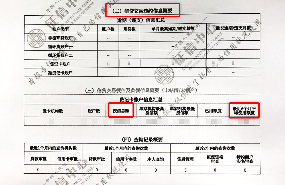 个人信用信息概要图片