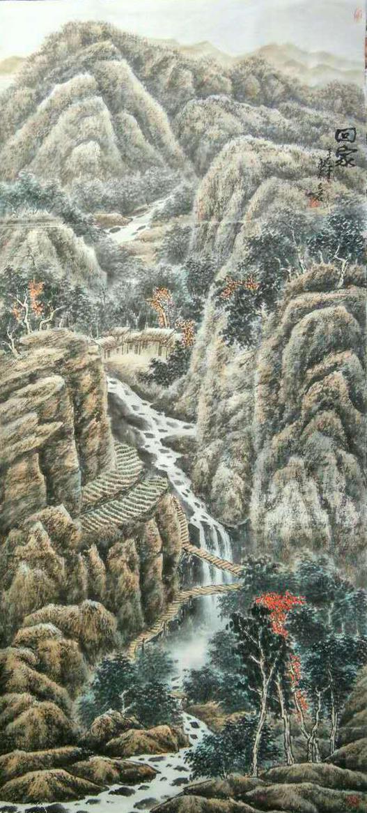 墨石山水画家 典雅华彩 浑融和谐