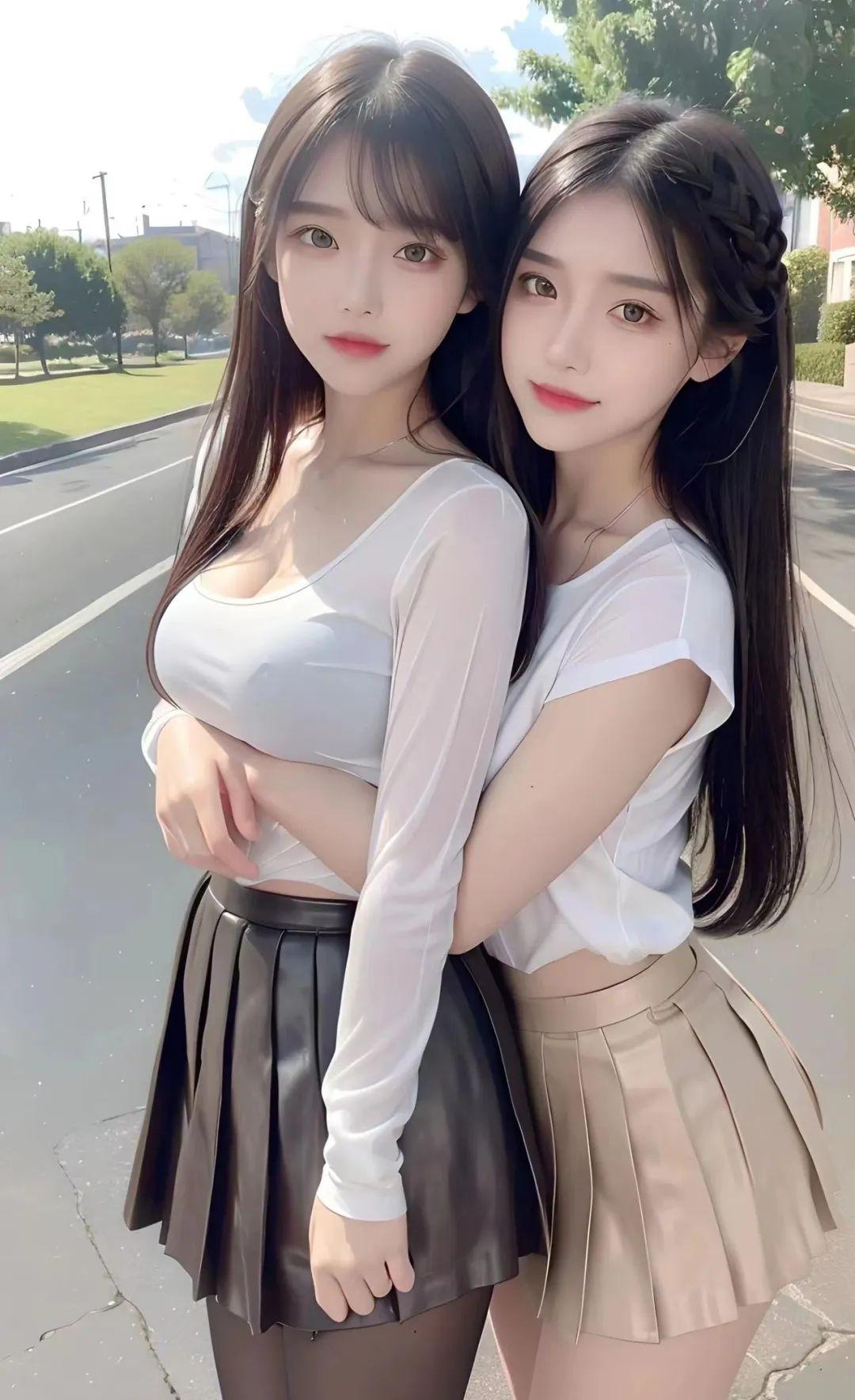 极品清纯甜美台湾双胞胎姐妹花清新外拍 - 私图网