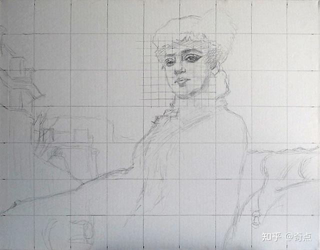 临摹俄罗斯油画无名女郎