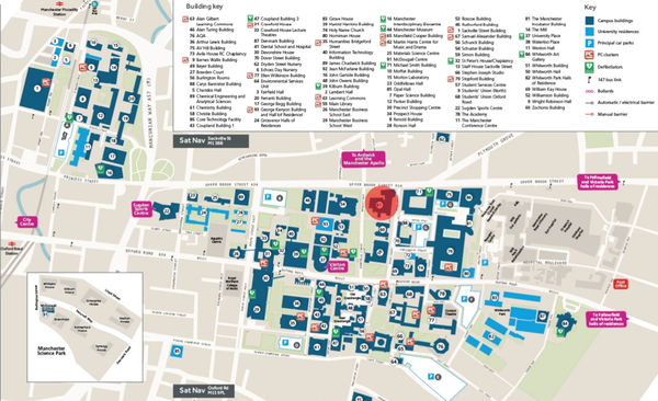 曼彻斯特大学地理位置图片