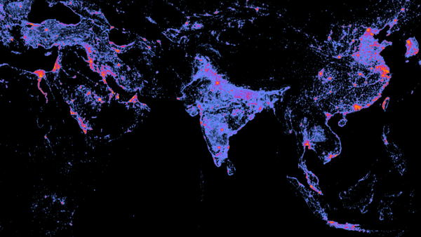 中美欧灯光地图 - 知乎