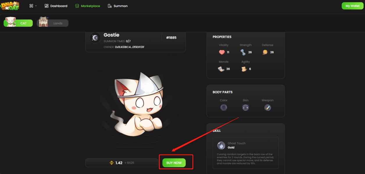 yooshi平台布局元宇宙领域孵化的首个链游dnaxcat详解