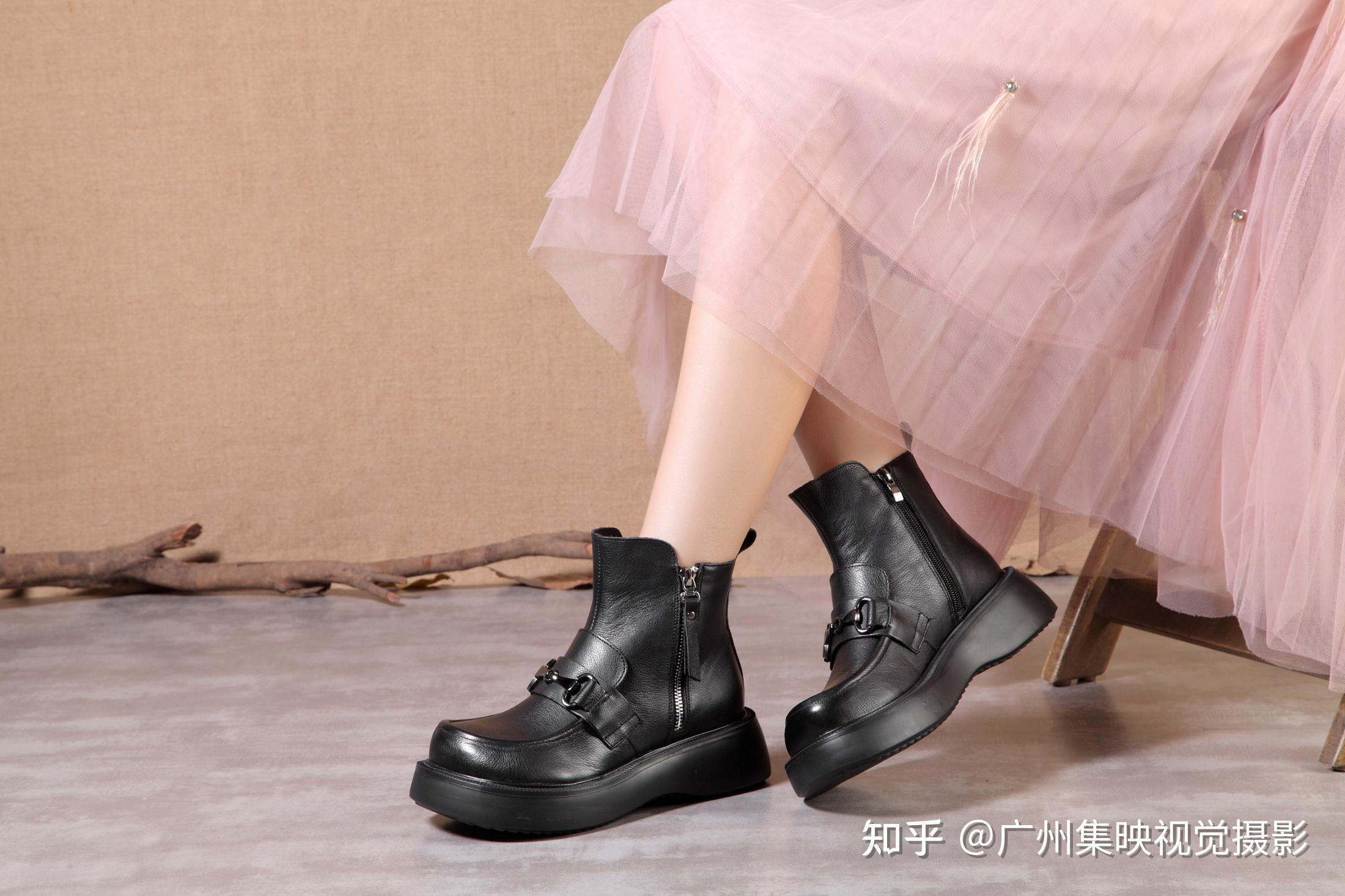 真皮女靴拍照文艺鞋子拍摄脚模照片
