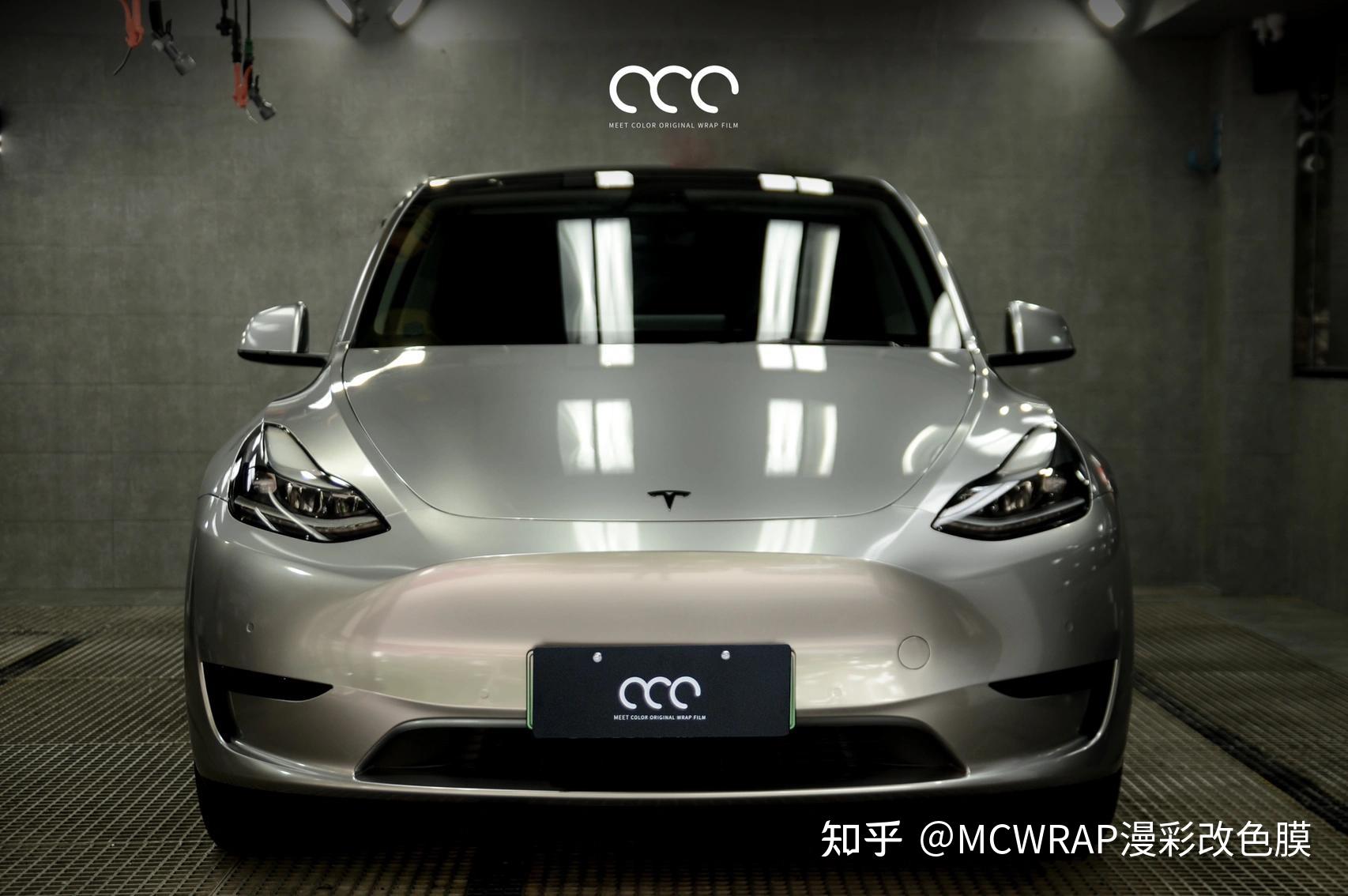 特斯拉model y漫彩改色膜gt银,带有金属质感的银色 - 知乎