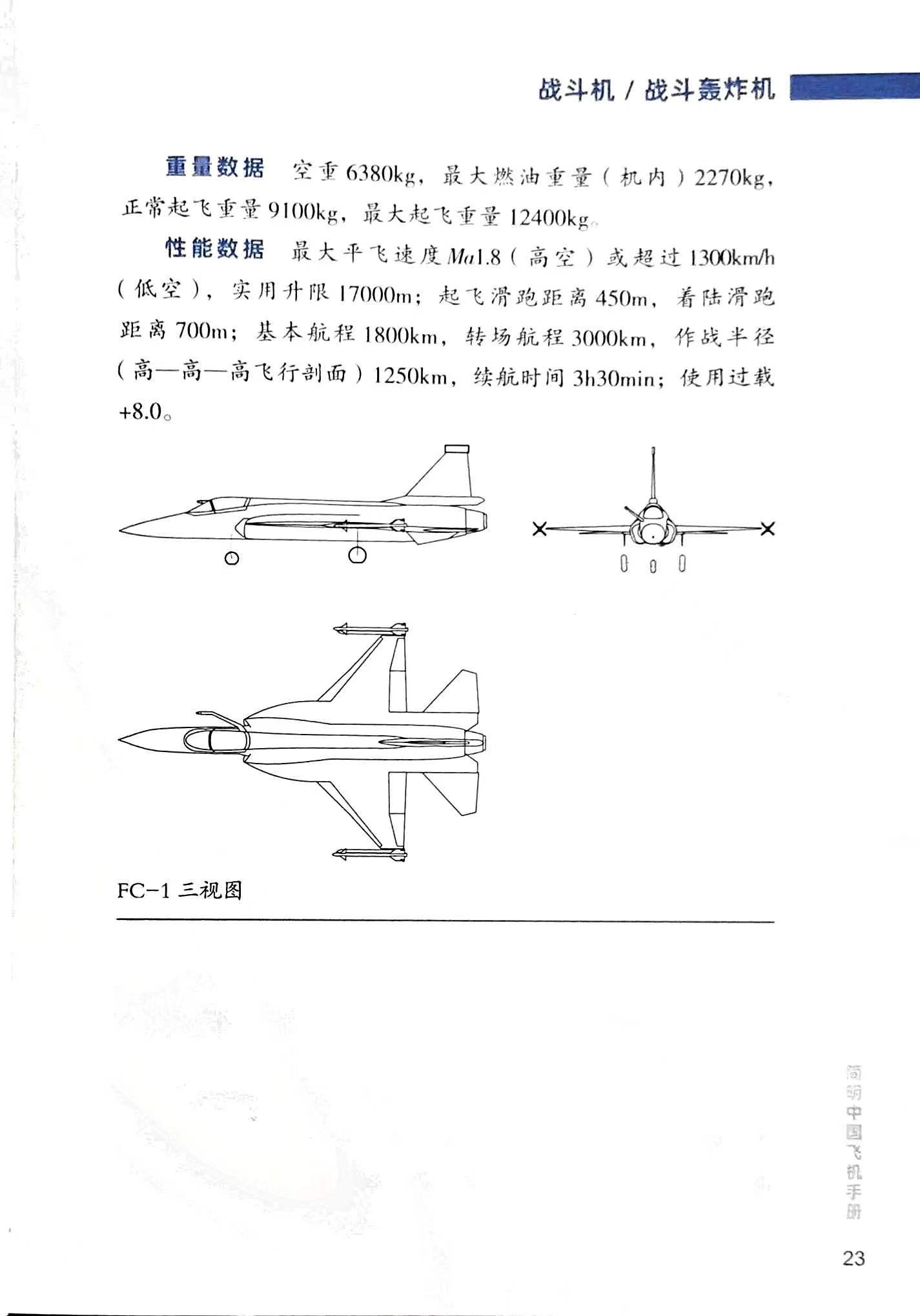 fc-1/jf-17 枭龙 战斗机的重量与转场航程