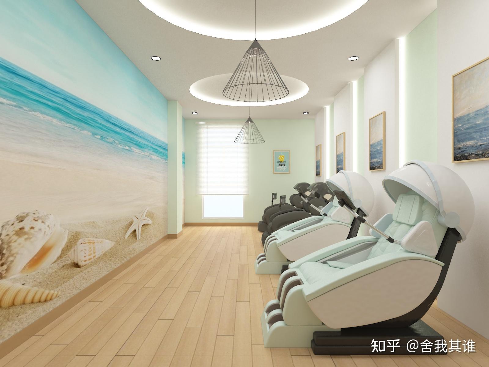 心理减压放松室,主要的心理设备为各种音乐和生物反馈放松设备,比如