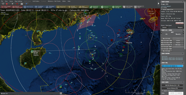 8:22,2架轟-6j整備完成後從加來軍用機場升空,對剩餘的一艘康定級護衛