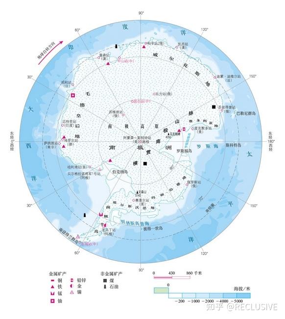 极地地区地图高清图片