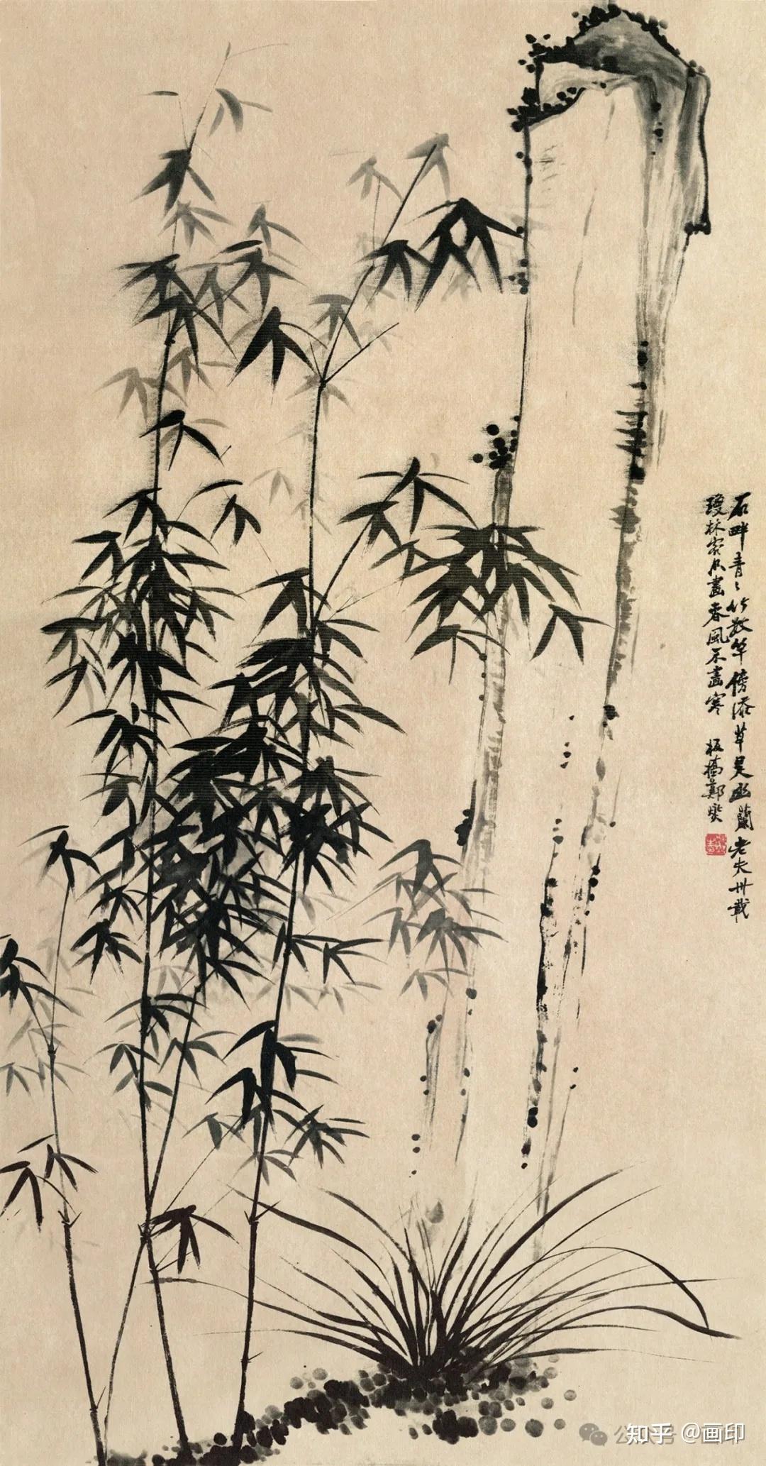 清 | 郑板桥《竹石图》 - 知乎