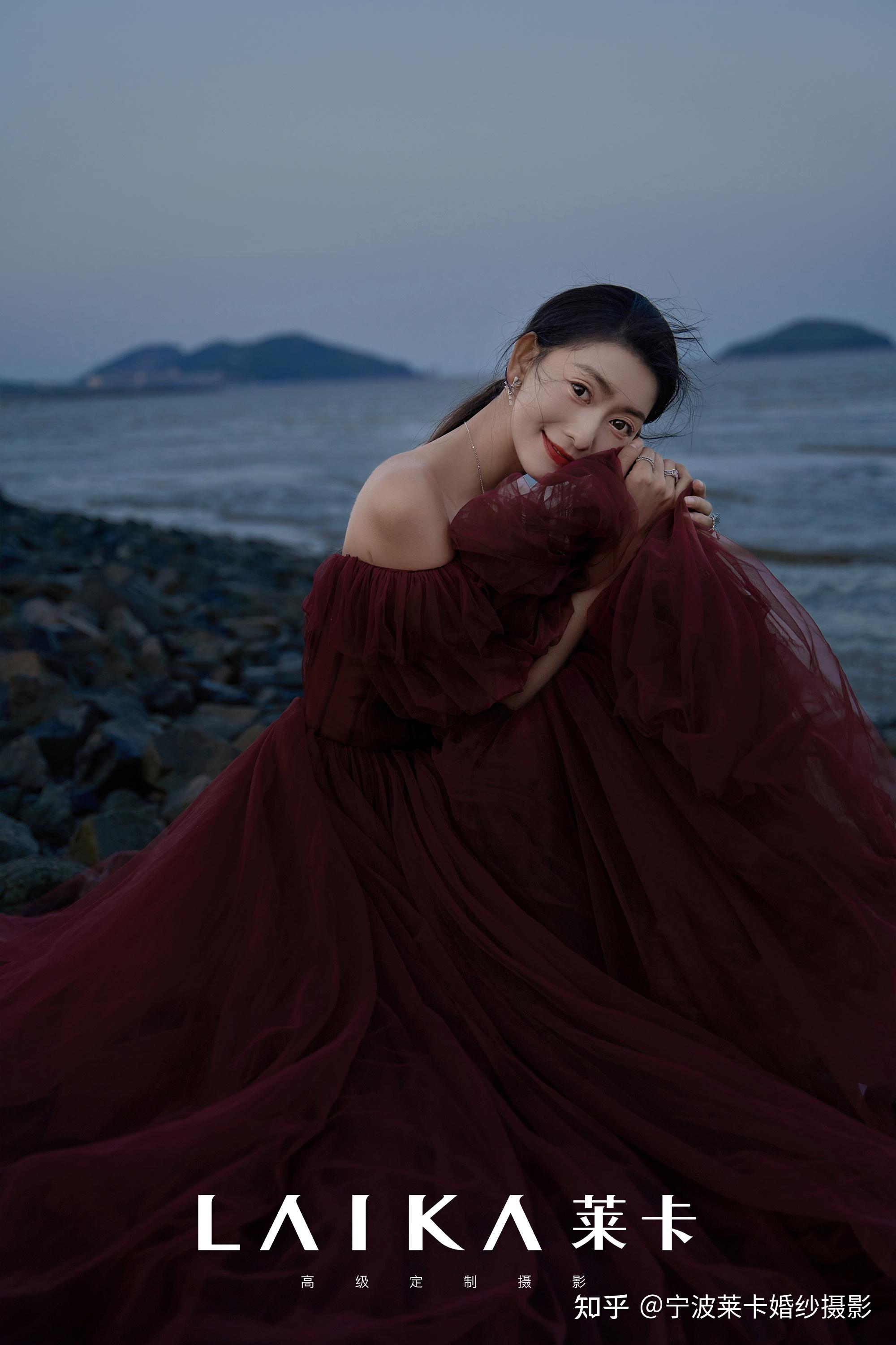 氛围感唯美风海景婚纱照心动瞬间