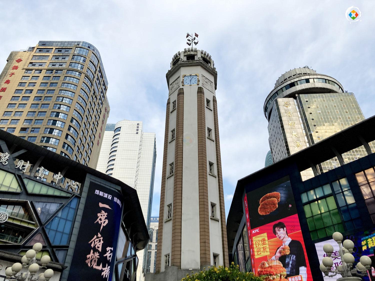 重庆解放碑双子塔图片