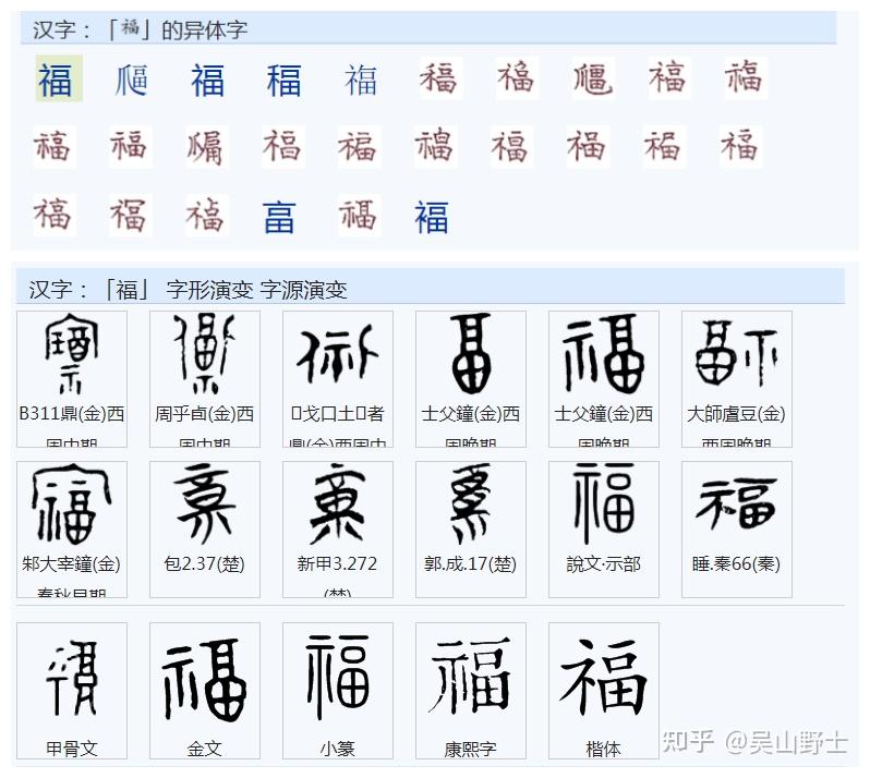 “福”字的构成与意义是什么? - 知乎