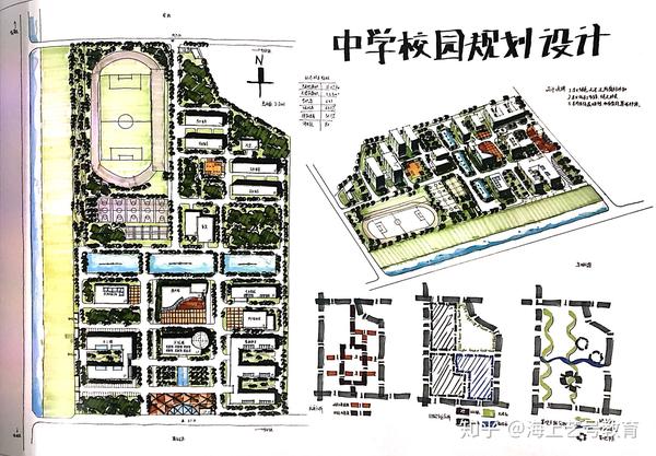 規劃快題丨某中學校園規劃設計東南大學真題海上藝號教育