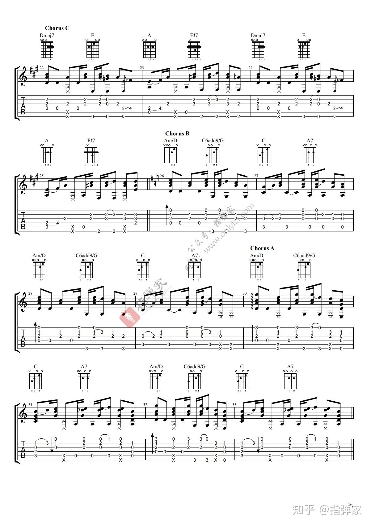 附谱eyesblueliketheatlantic吉他指弹独奏