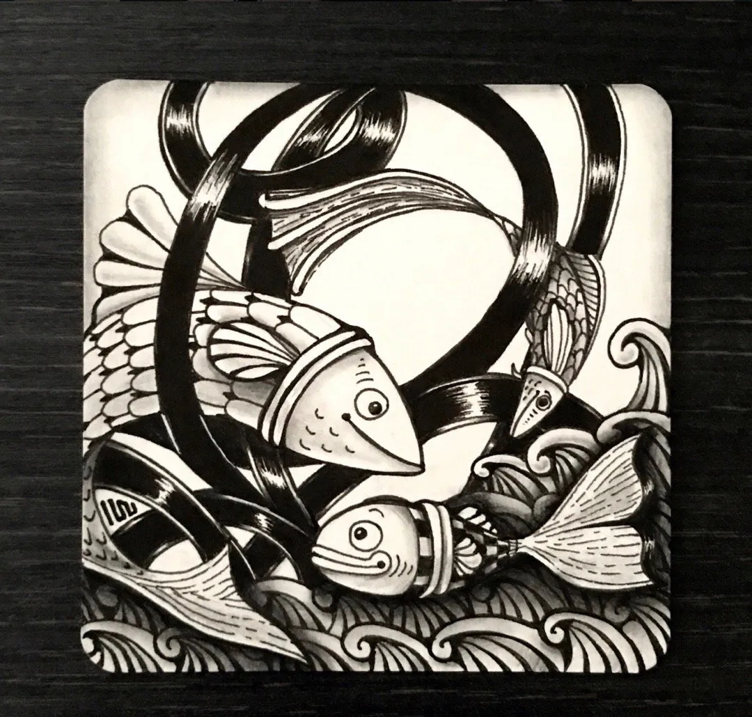 川美设计黑白装饰画高分卷丨美术生课堂设计素材库