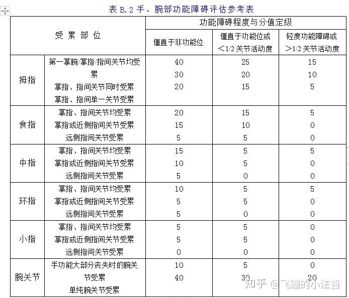 手功能分级图片