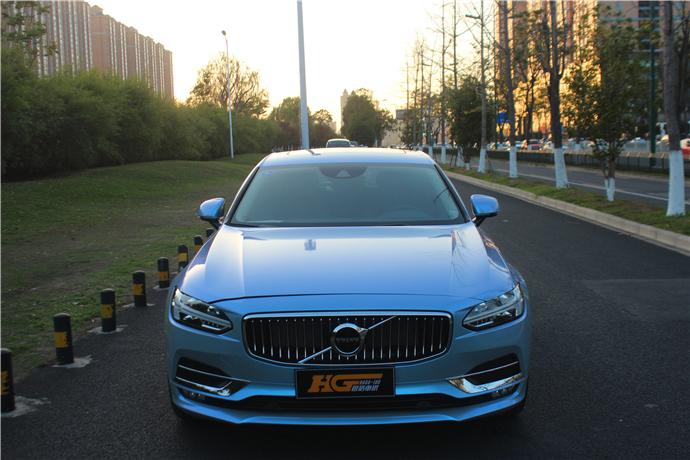 长沙改色膜实体店沃尔沃s90贴双色糖果闪亮灰