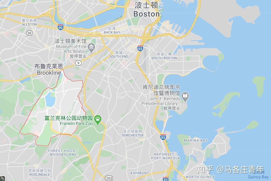 虽隶属于昆西市管辖,但是处在与波士顿市交接的位置
