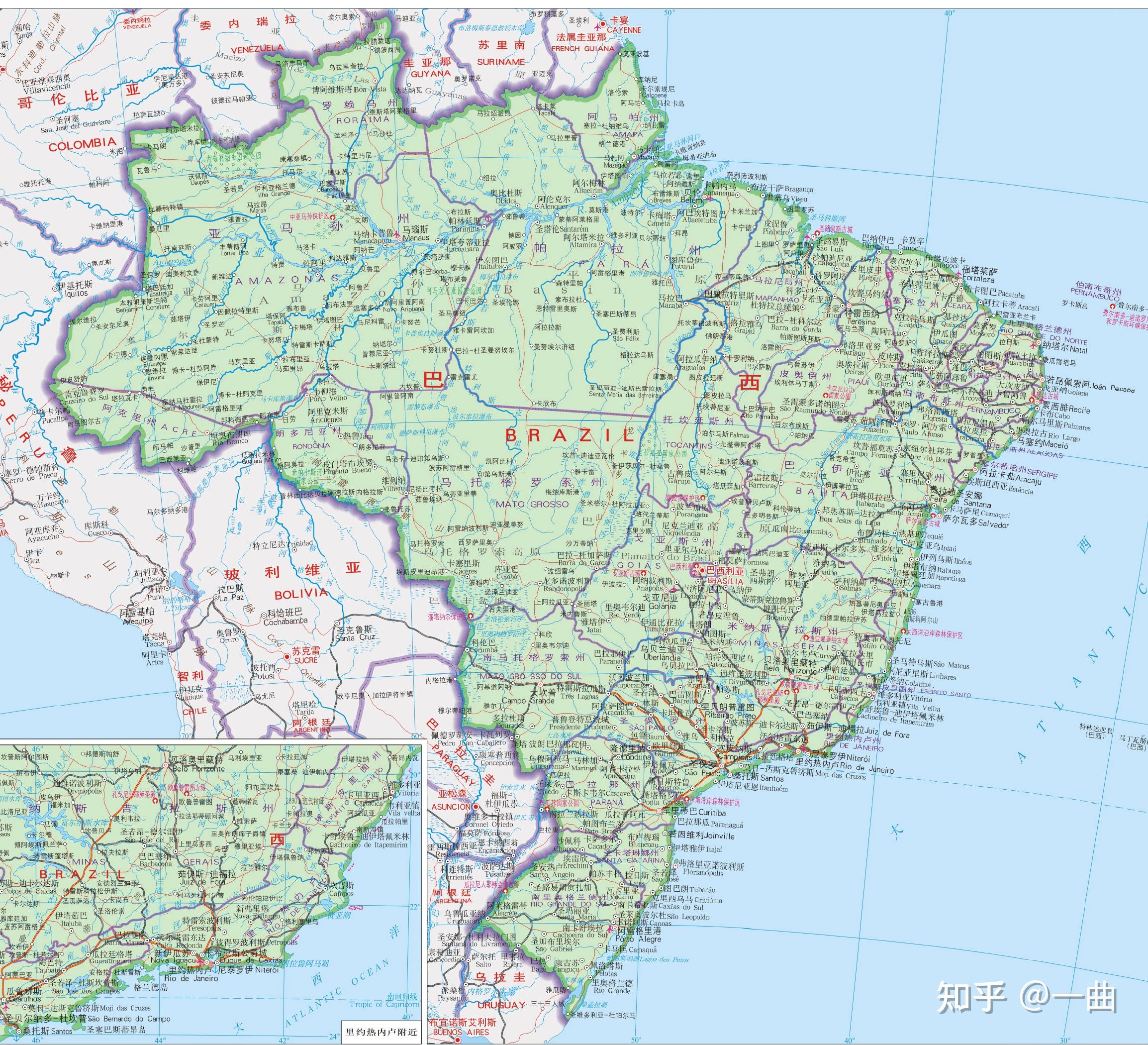 高清地图｜世界各国地区超高清地图分享 知乎 