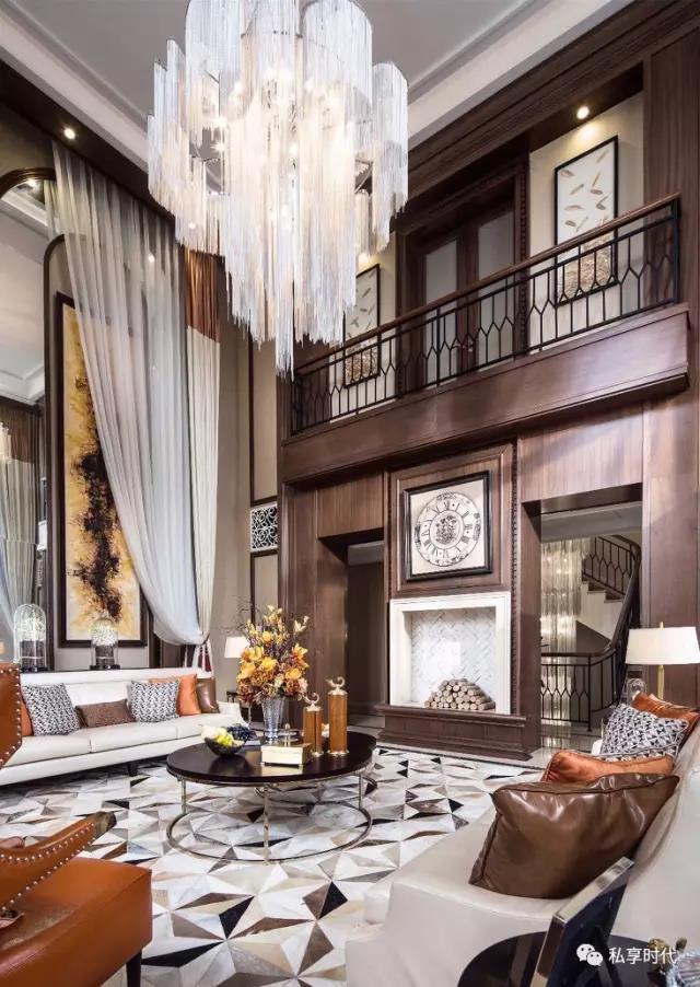 25款别墅挑高客厅设计奢华感加倍
