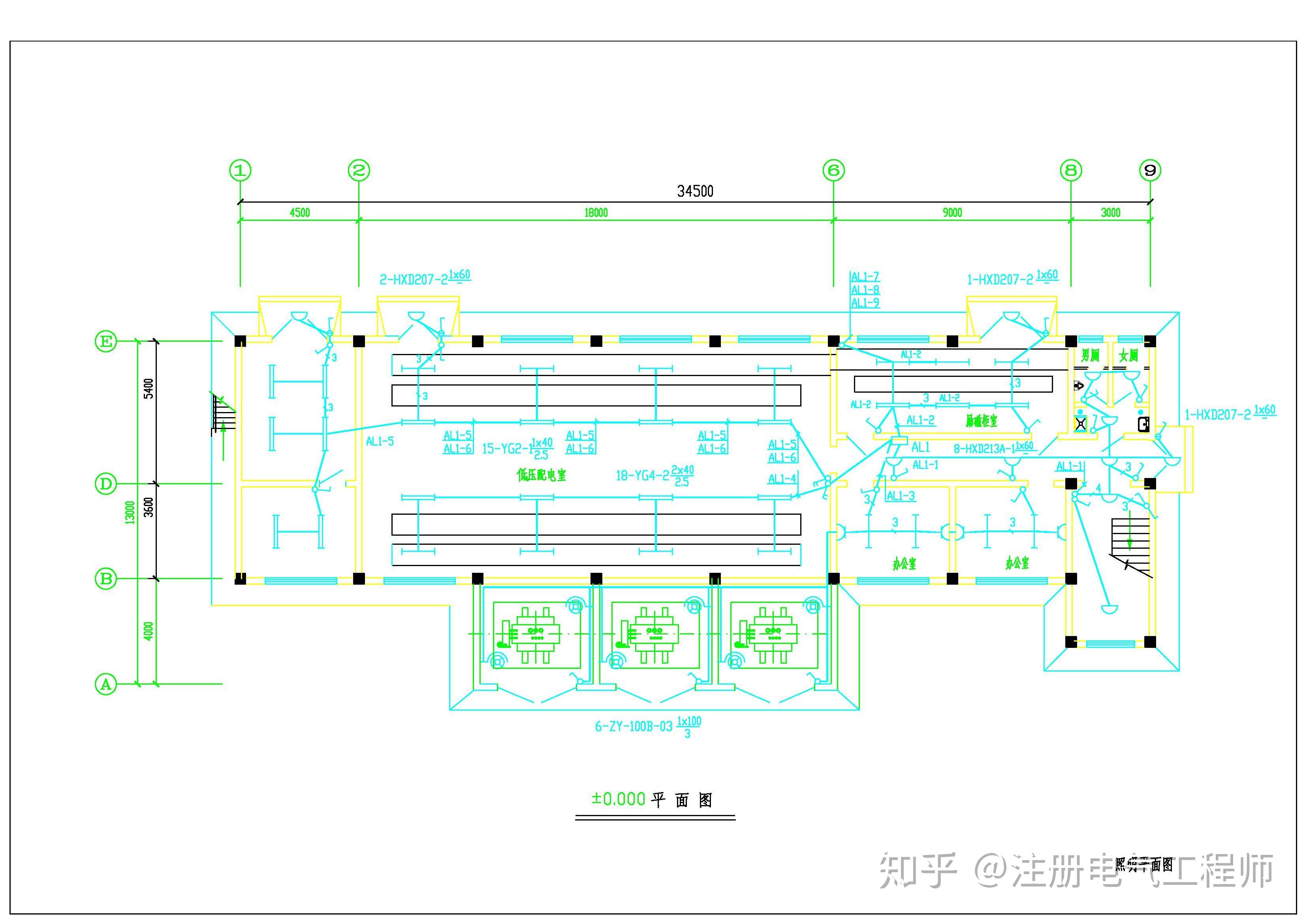 照明系统图,照明平面图设计举例