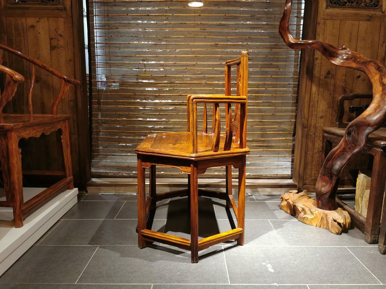 有先例大咖点评黄花梨六方椅意趣清新