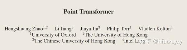论文阅读笔记：Point Transformer - 知乎