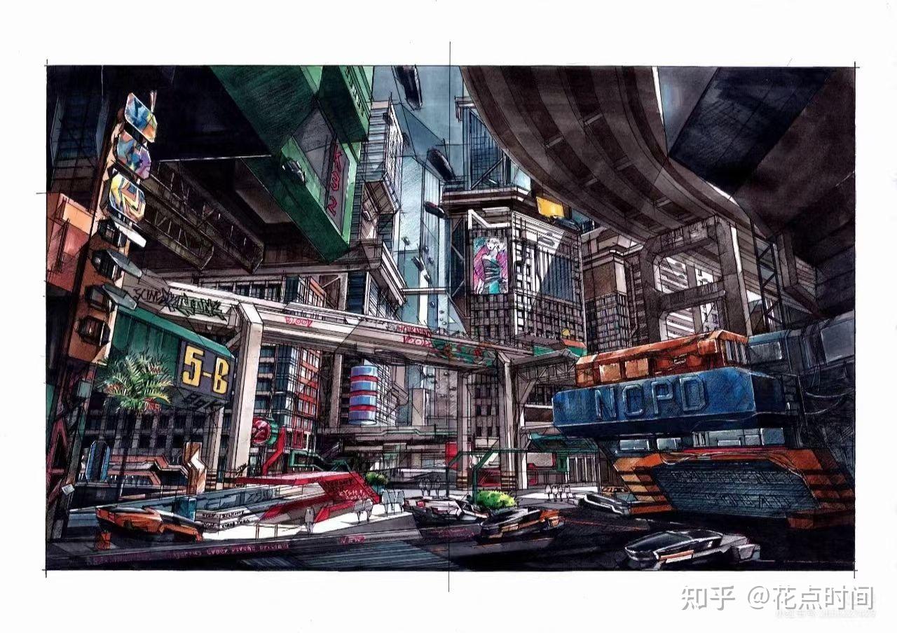 赛博朋克插画手绘的魅力
