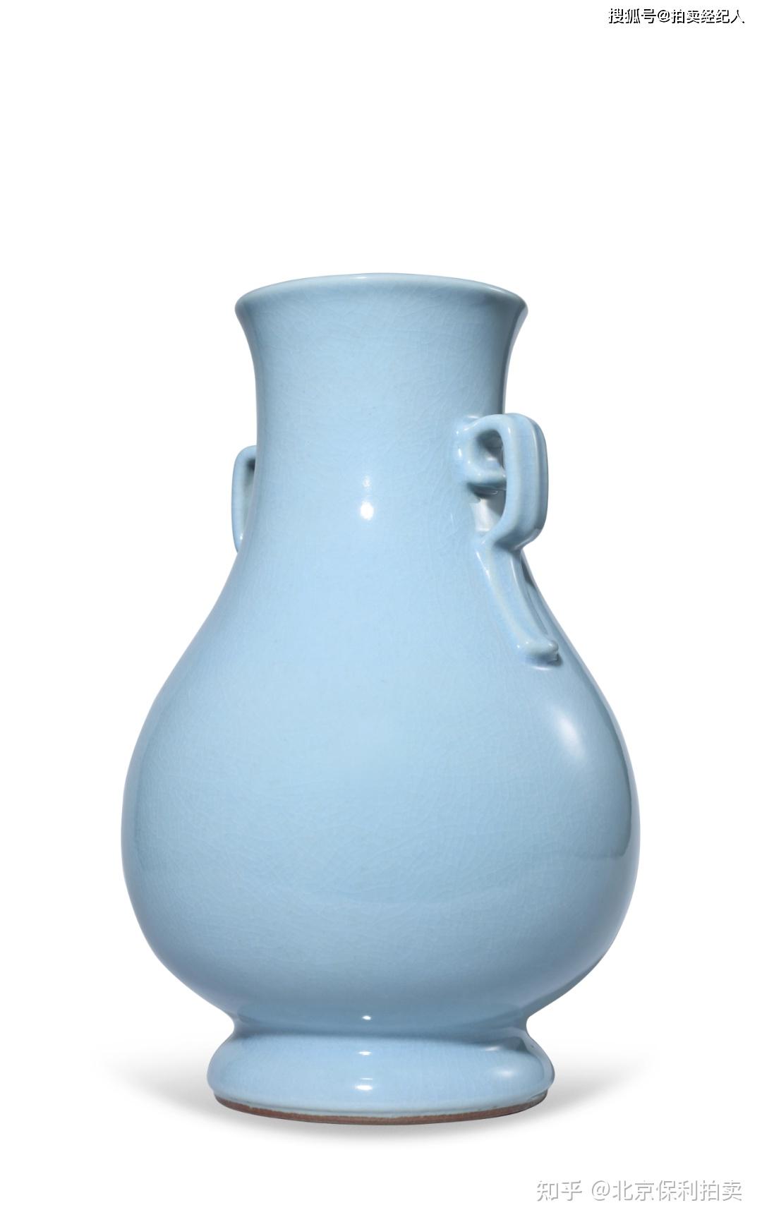 伊】紅釉四方口耳付瓶 雍正年製 (李210104) (中国古董 中国