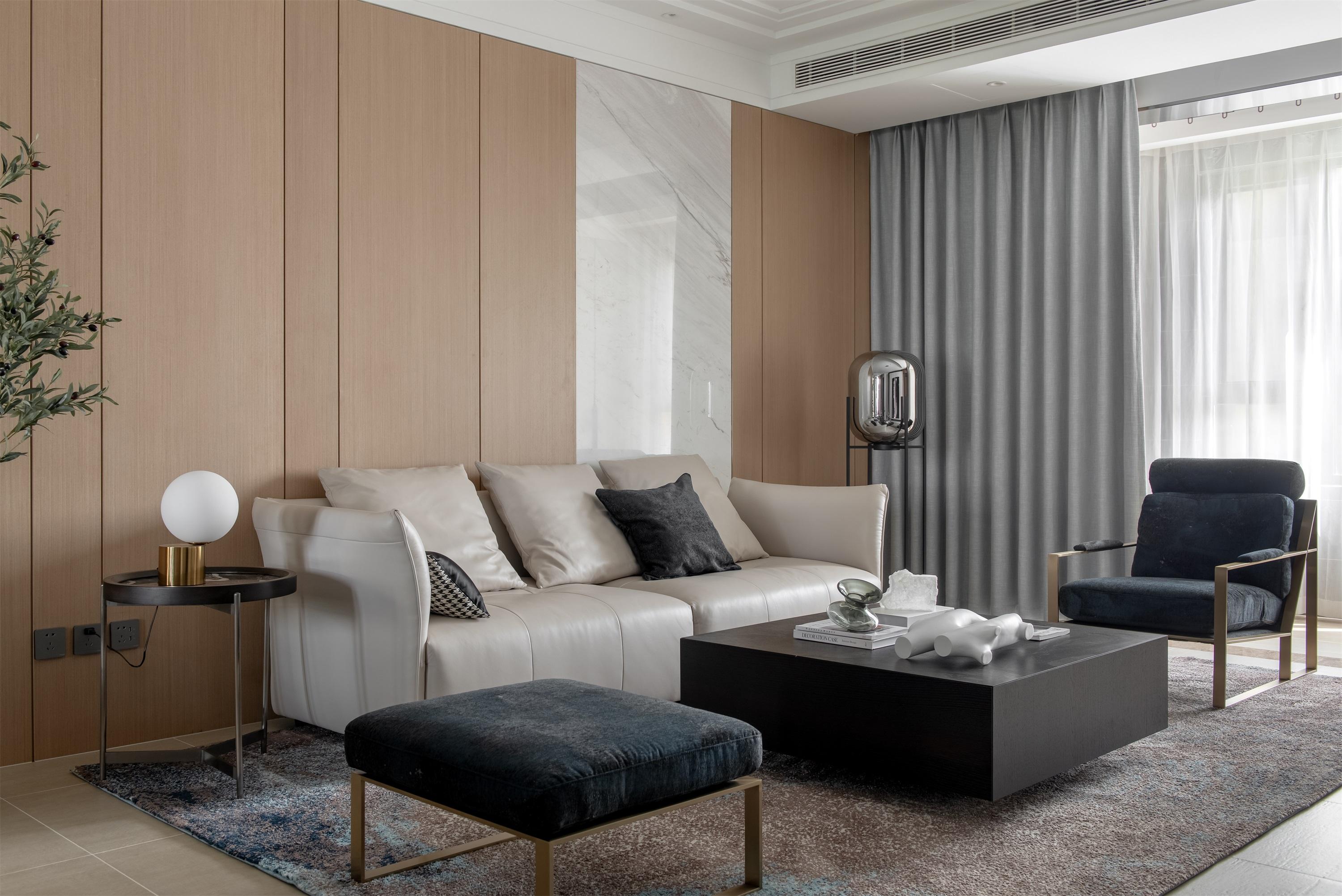 软装装修125㎡三室简约风善用木质元素微改软装搭配简约又高级