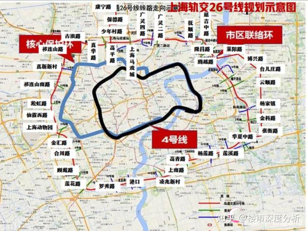 26号线规划示意图作为上海的第二条地铁环线,26号线规划为大环线 支线